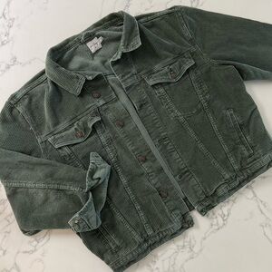Princess Polly Olive Corduroy Bomber Jacket